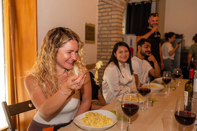 2-in-1 Pasta and Tiramisu Cooking Masterclass in Rome - Eating what you made, with wine and limoncello