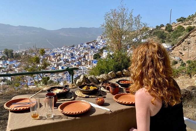 3-Hour Cooking Class overlooking the Blue City - Eating your own dinner above the blue city