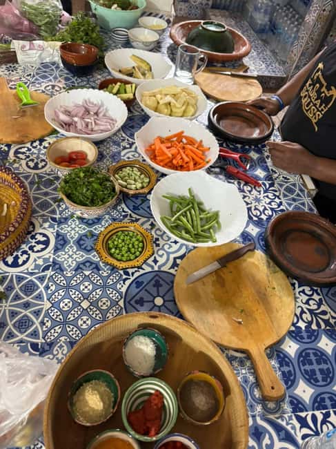 Agadir: Moroccan Cooking Class with Market Visit - Sitting down to eat what you made