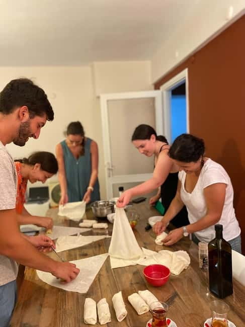 Antalya: Turkish Cooking Class with a Local Host - Preparing börek and stuffed grape leaves
