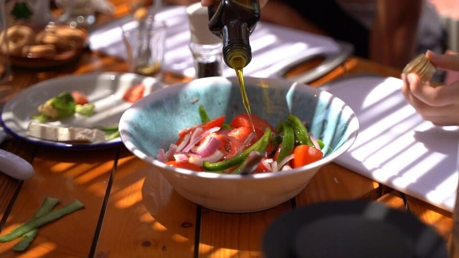 Argassi: Zakynthian Culture & Greek Cooking Class with Lunch - Lunch in the shaded garden