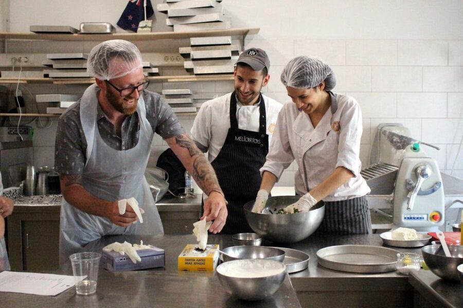 Athens: Greek Cooking Class & Dinner on a Rooftop - Learning from chefs such as Spiros, Kostas, and Stamatis
