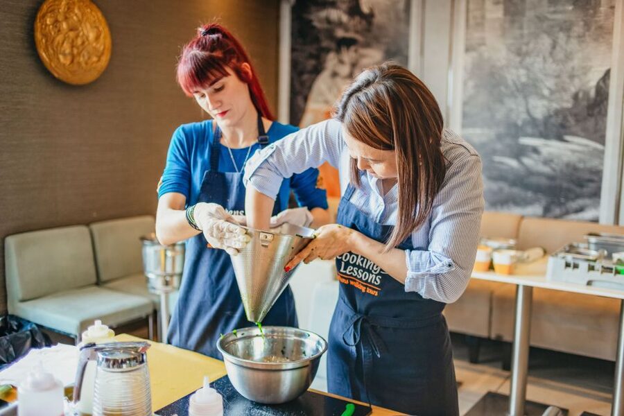 Athens: Greek Cuisine Cooking Class and 3-Course Dinner - Sitting down to eat what you made
