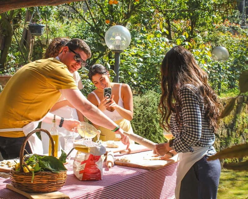 Authentic farm cooking class overlooking Sorrento - Lunch on the terrace above the Gulf of Naples