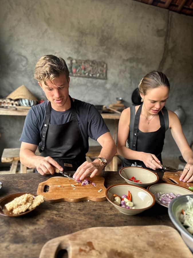 Bali Traditional Village Cooking & Magical Fireflies Tour - Cooking Balinese food with a local family