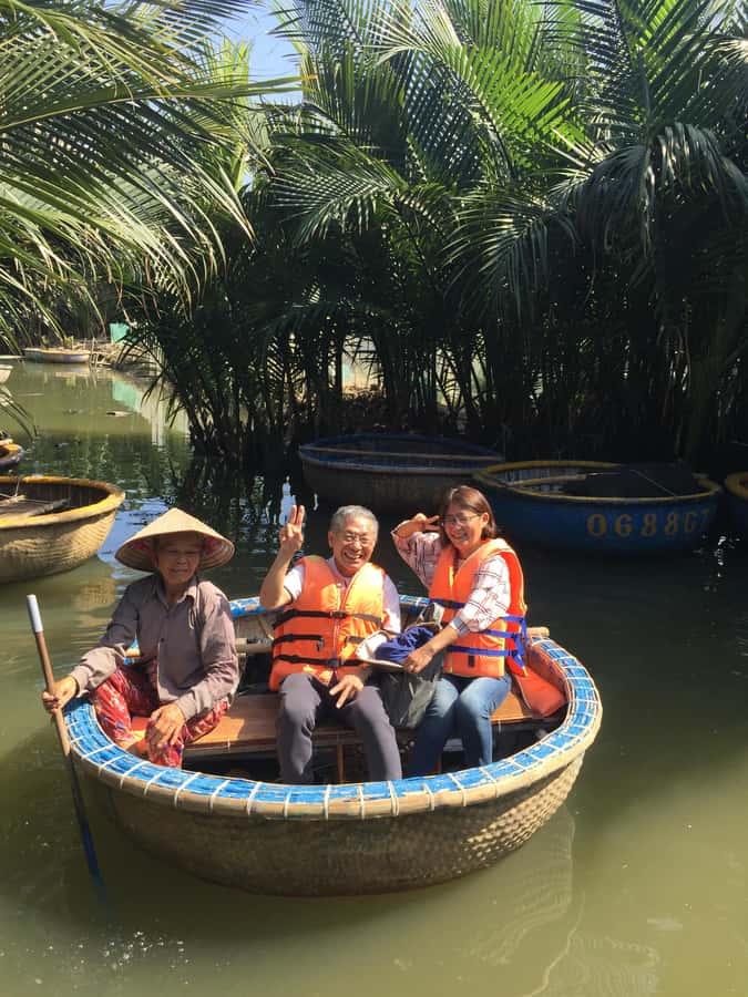 Bay Mau Eco Cooking Class Tours with Basket Boat - Moving from rice to rice paper