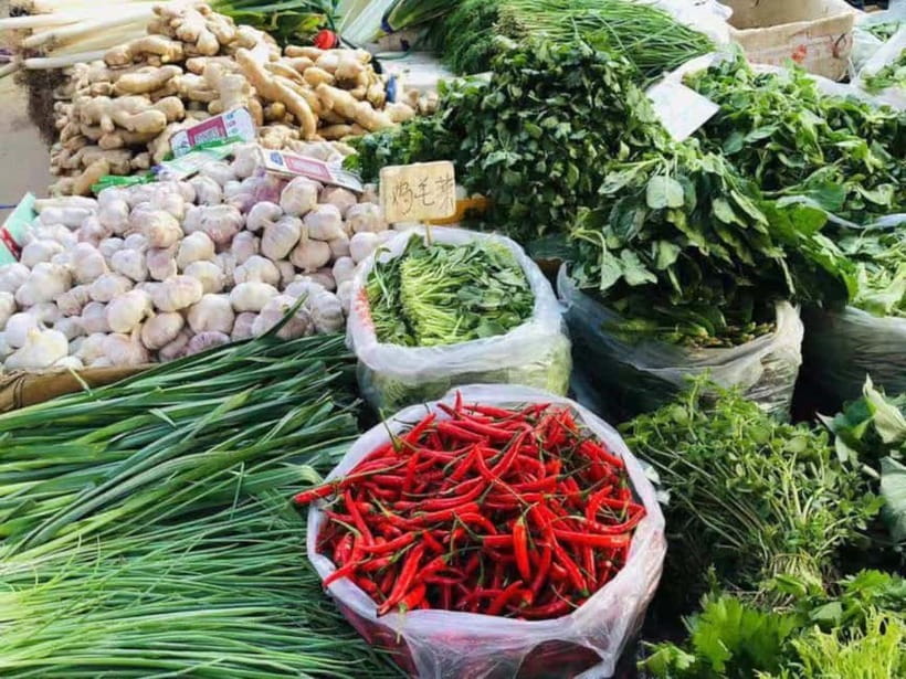 Beijing: Vegan Home Cooking & Local Market Tour with Sanxia - Choosing vegetables at the organic market