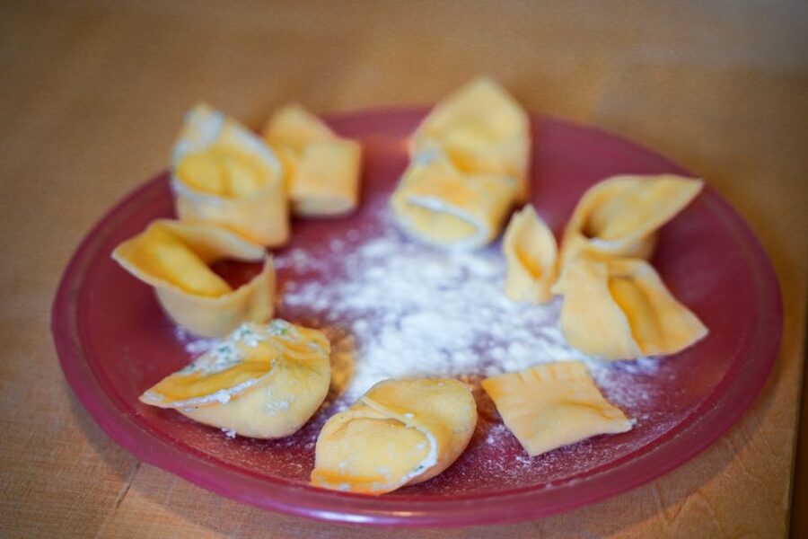 Bologna: Pasta Tagliatelle al Ragu Cooking Class with Wine - Shaping three kinds of handmade pasta