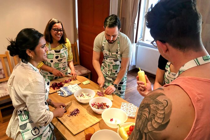 Budapest Cooking Class & Market Tour with Local Guide & Wines - Walking from the market to the cooking venue