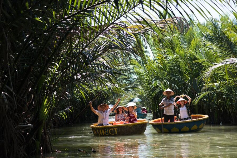 Buffalo Riding, Basket Boat and Cooking Class: Hoian/Da Nang - Catching Crabs in the Coconut Creeks