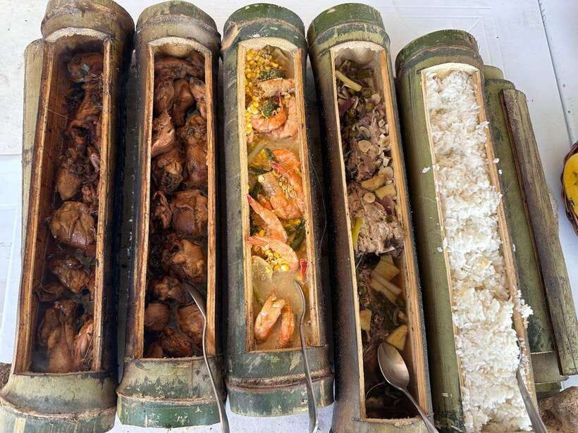 Cebu Traditional Bamboo Cooking Class - Cooking Filipino food at Hadsan Cove Resort