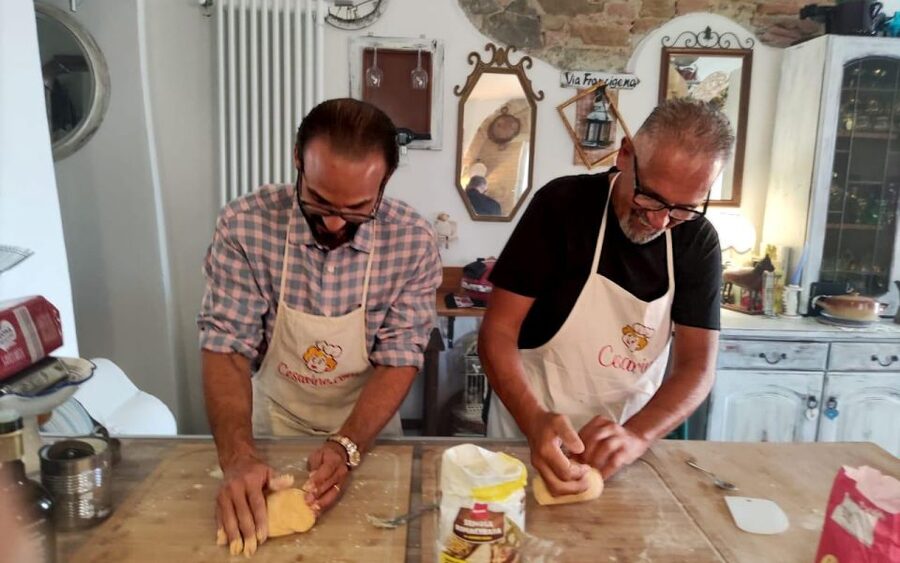 Certaldo: Typical Tuscan cooking class and convivial meal - The aperitif starts the social side of the experience