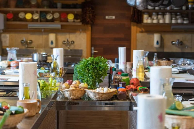 Chefparade Cooking School_ Hungarian menu - Working in a small kitchen with a local chef
