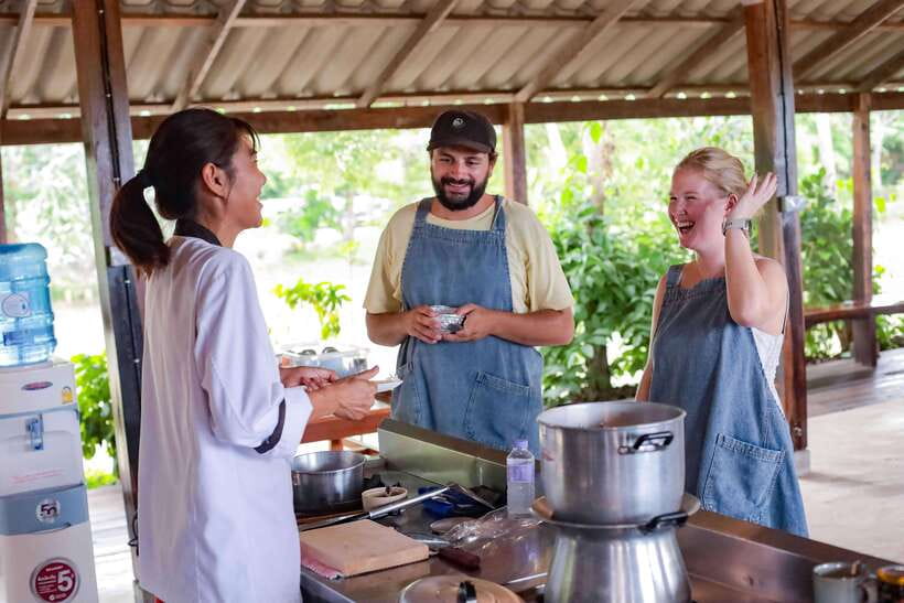 Chiang Mai: HALF-DAY COOKING COURSE at a Thai Cooking Farm - The Rice Barn kitchen and farm setting