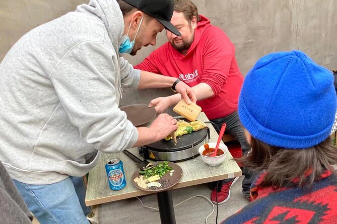 China's Favourite Street Food Cooking Workshop - Cooking your own jian bing on the pan
