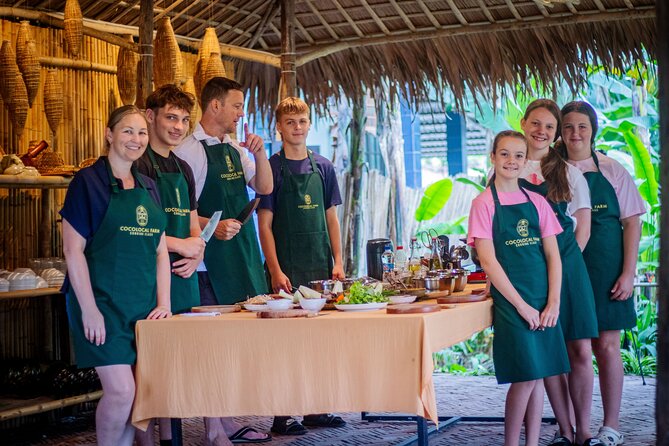 Cocolocal Farm Cooking Class with market tour and basket boat - Gliding through Bay Mau coconut forest