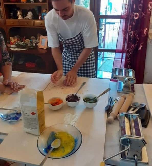 Colorful Tagliatelle and Ravioli Cooking Class near Arezzo - Mixing dough and learning the basics