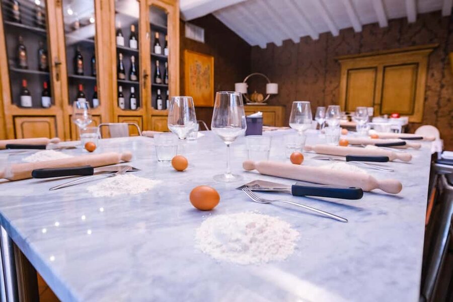 Cooking Class with Carbonara, Pesto Making, Lasagna, Cannoli - Making fettuccine alla carbonara