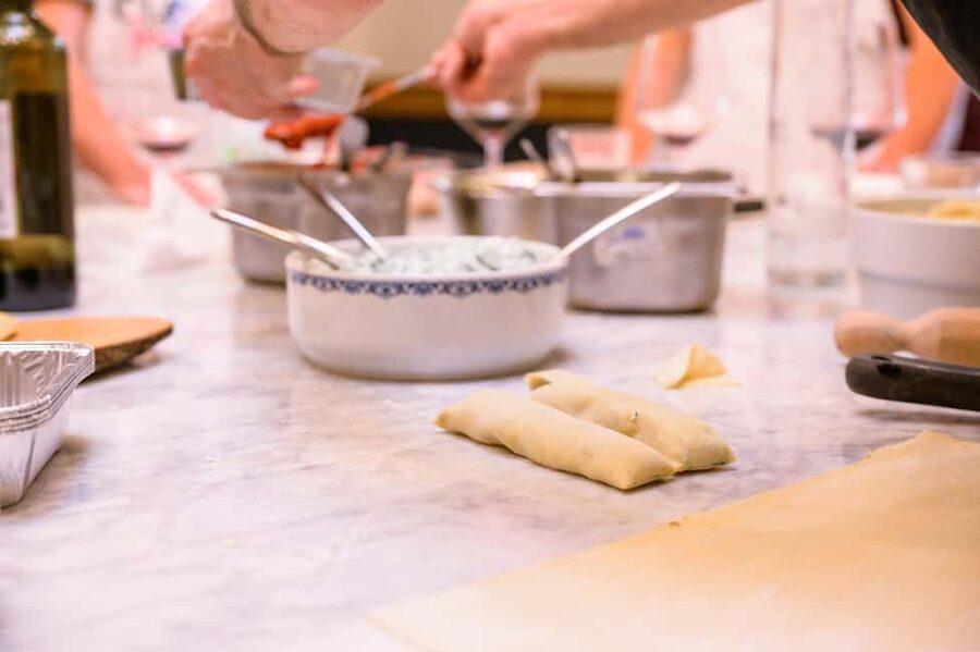 Cooking Class with Carbonara, Pesto Making, Lasagna, Cannoli - Filling Sicilian cannoli