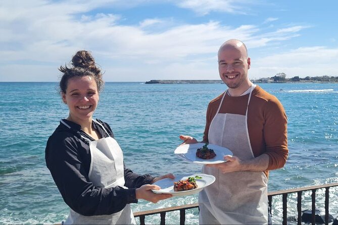 Cooking Class with Seaview with Chef Mimmo - Cooking Sicilian food beside the Bay of Naxos
