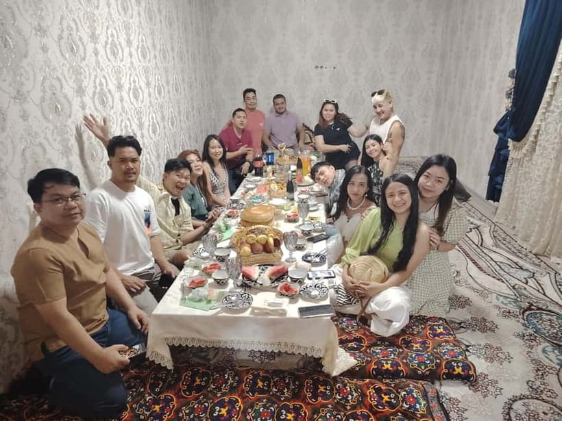 cooking traditional food in Samarkand with local people - A village home, garden, and a real Uzbek welcome