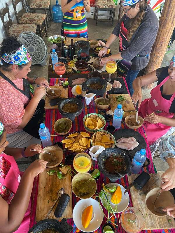 Costa Maya :Cooking Class +Margaritas & Mezcal tasting - Starting with guacamole and roasted salsa