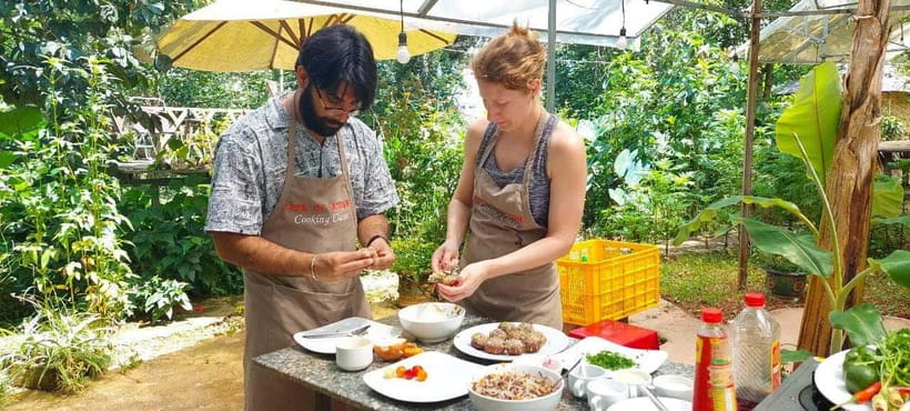 Dalat: Home Cooking Class with Central Market Tour - Cooking in the local garden kitchen