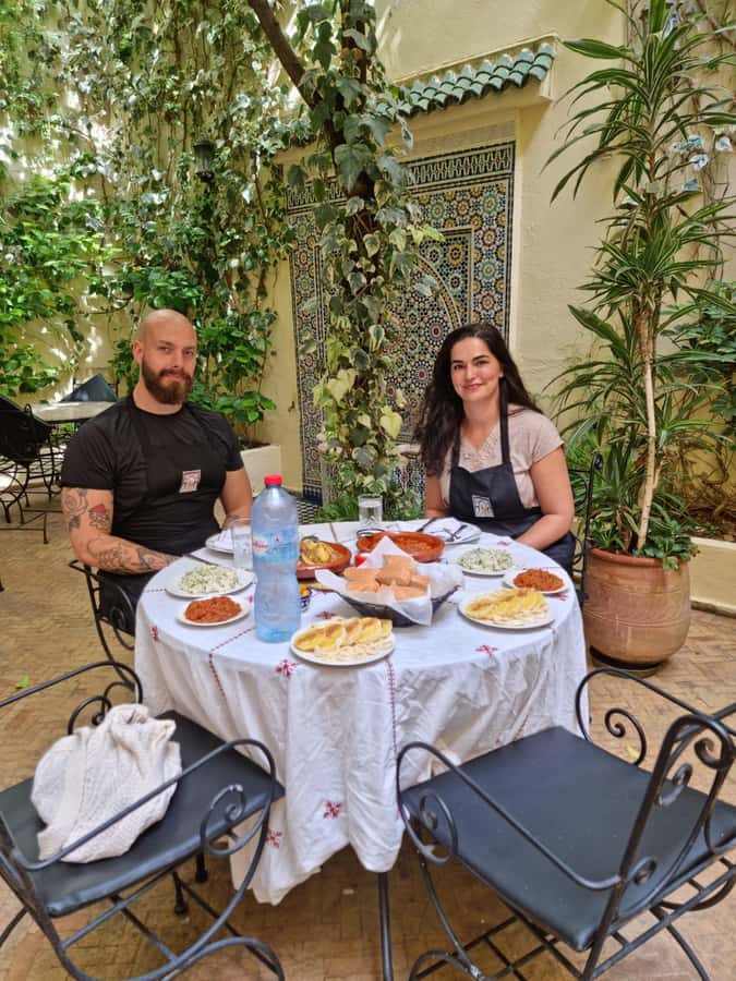 Fes: Authentic Cooking Class and Old Medina Visit - Cook inside a family-owned riad
