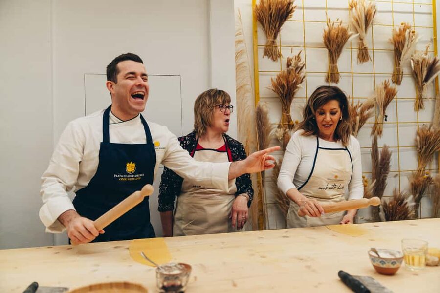 Florence: Art of Pasta Cooking Workshop with Food and Wine - Tortelli, tagliatelle, and fettuccine at the worktable