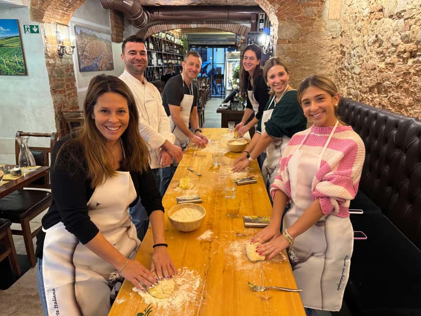 Florence Cooking Class: Ravioli & Pasta & Wine + Gift Apron - Rolling pappardelle into wide ribbons