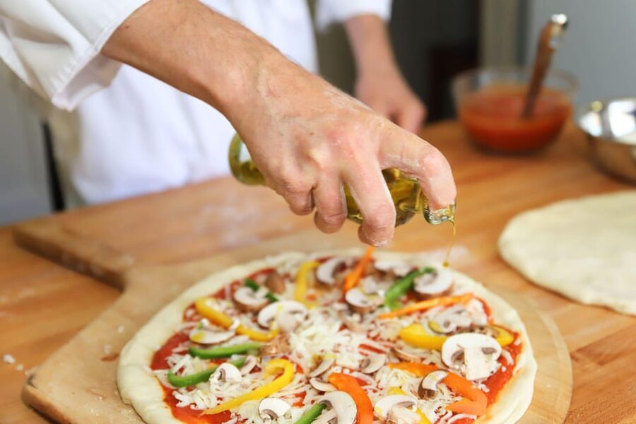 Florence: Traditional Pizza and Gelato Cooking Class + Wine - Starting with pizza dough and sauce
