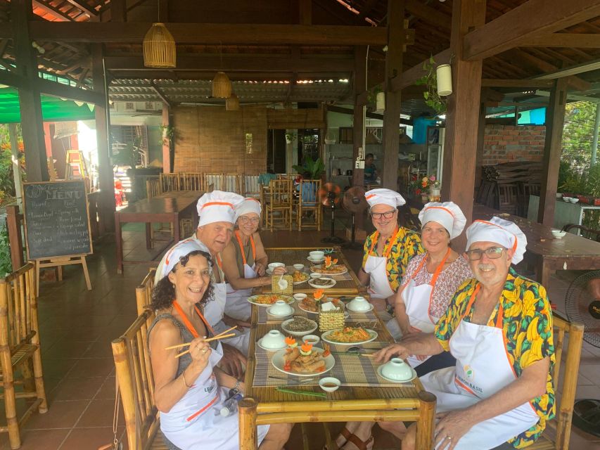 From Hoi An: Cooking Class at Organic Farm - Communal dining with the people you met