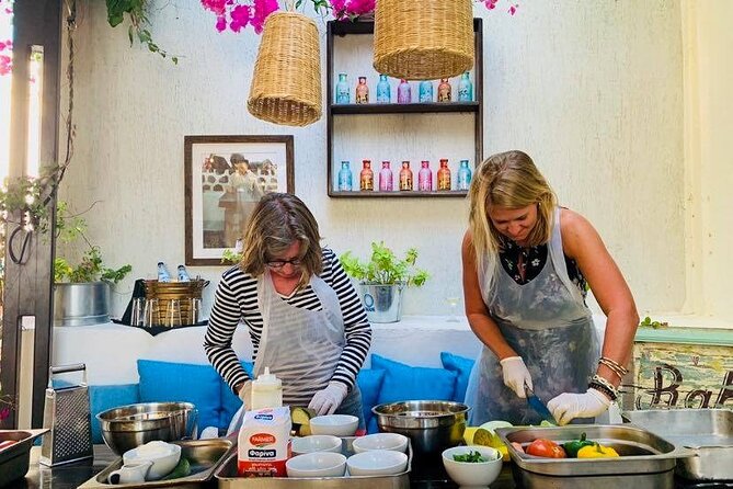 Greek Cuisine Cooking Class in Santorini with Recipes and Wine - Meeting Chef Christos in Megalochori