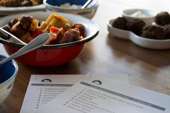 Greek Meze Cooking class and dinner with an Acropolis view - Vegetarian and vegan options