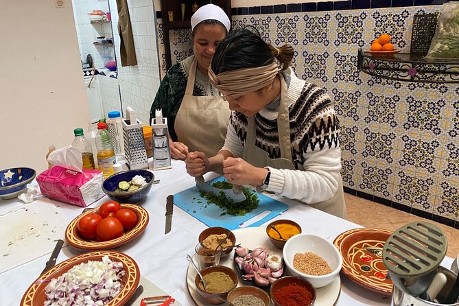 Half-Day Cooking Class with Local Chef Laila in Marrakech - Sitting down to eat what you made