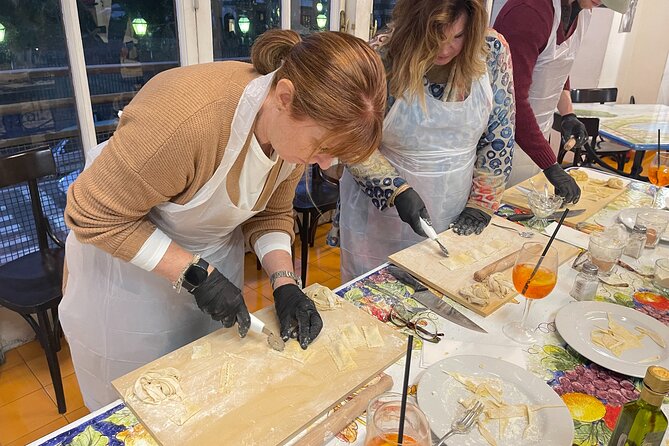 Hands-On Pasta Making and Traditional Tiramisu Workshop - The three pasta dishes on the table