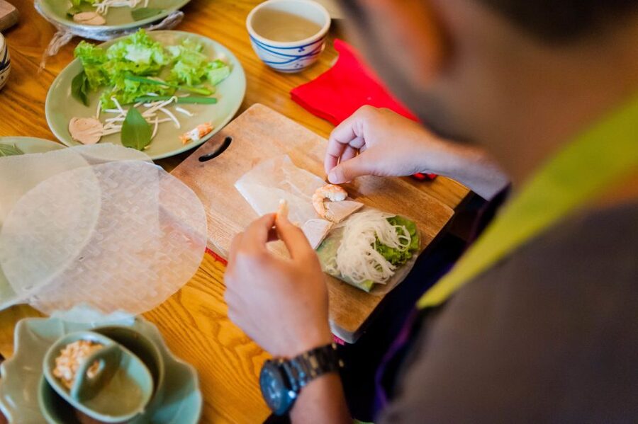 Hands-On Vietnamese Cooking Lesson in Small Group - The food: fresh herbs, familiar dishes, and plenty to eat