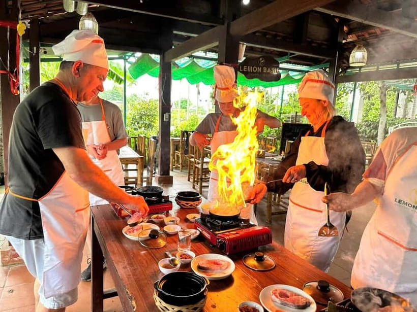 Hoi An: Basket Boat -Cooking Class & My Son Sanctuary Tour - 8:30am market walk with the chef