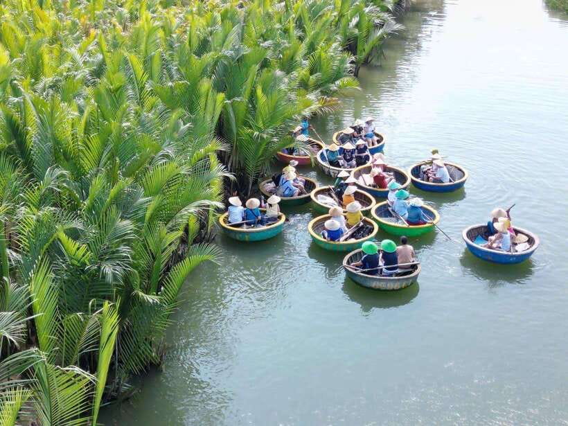 Hoi An: Cooking Class, Crab Fishing-Basket Boat, Market Tour - Riding through Cam Thanh coconut forest