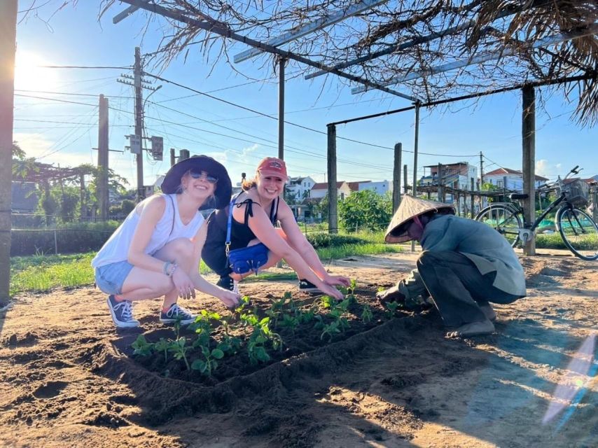 Hoi An Countryside Bicycle Tour - Farming - Cooking Class - Cooking banh xeo, spring rolls, and tam huu salad