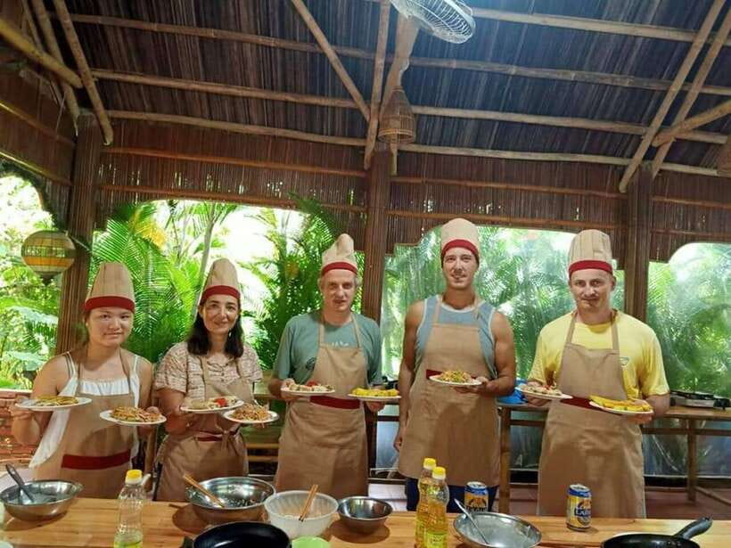 Hoi An: Eco Cooking Class with Market Trip and Basket Boat - Fishing, purple crabs, and palm-leaf souvenirs