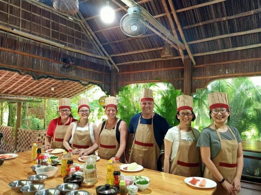 Hoi An : Vegetarian Cooking Class W Optional Coconut Village - Riding a bamboo basket boat in Cam Thanh