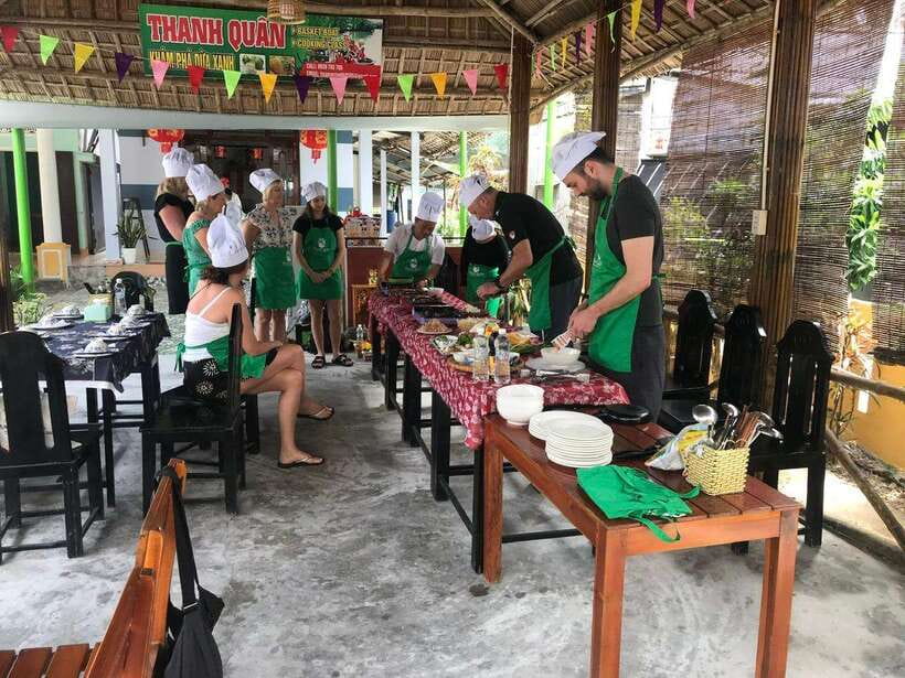 Hoi An : Vietnamese Cooking Class with Hotel Pickup - The four dishes on the cooking table