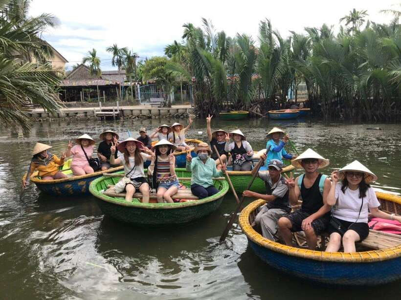 Hoi An : Vietnamese Cooking Class with Phở and Eco Tour - Bay Mau coconut forest by bamboo basket boat