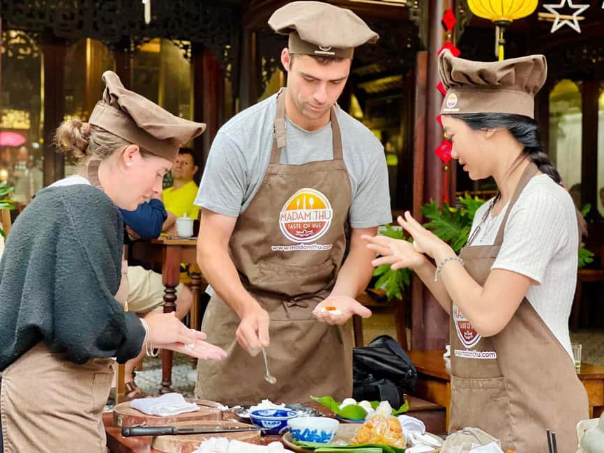 Hue City: Cyclo, Market Tour & Cooking Class at Madam Thu - Timing, meeting point, and practical planning