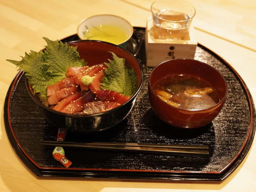 Japanese Knife Skills & Tuna Don/Sushi Workshop in Tokyo - Sitting down for a proper Japanese lunch