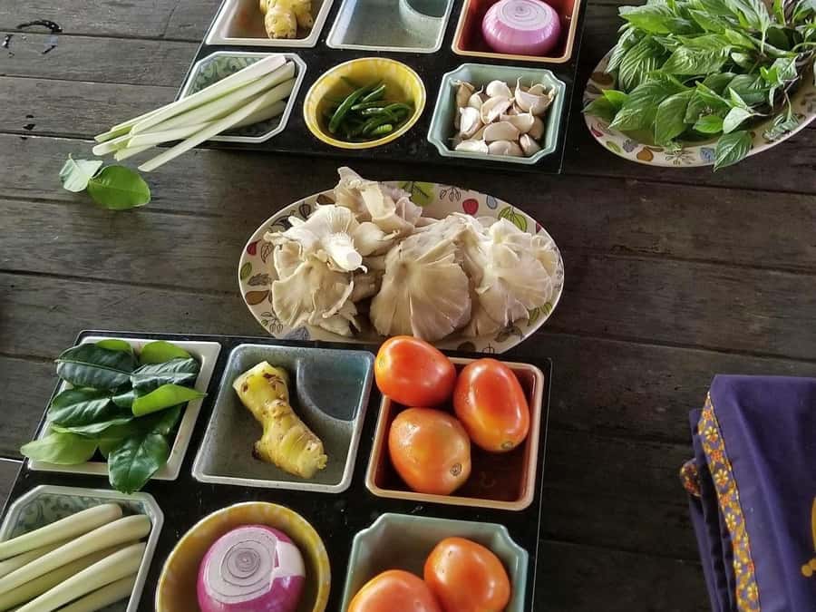 Krabi: Morning/Afternoon Thai Cooking Class at Ya's Cookery - Eating the meal you prepared