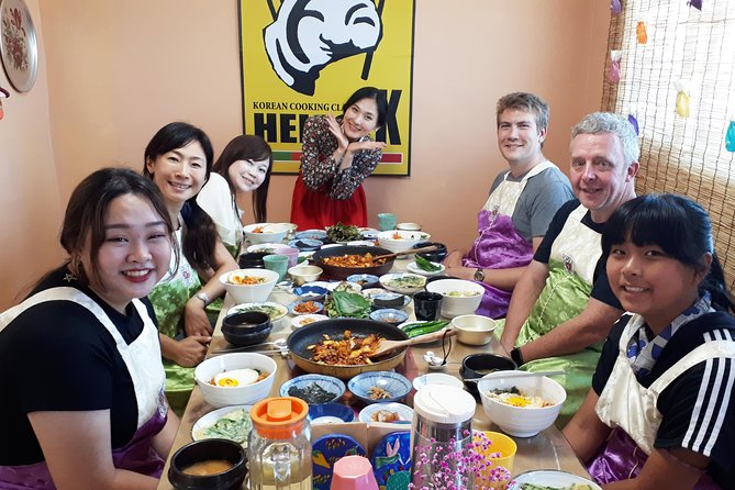 Local Home Korean Cooking Class & Market Adventure in Seoul - Sitting down to a Hanjeongsik-style feast