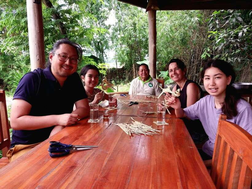 Luang Prabang: Bamboo Weaving Workshop & Cooking Class - Cooking bamboo shoots over real fire