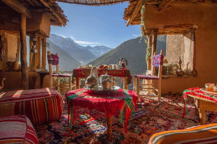 Marrakech: Atlas Mountains Cooking Class with Berber Family - Meeting women at an Ourika Valley cooperative